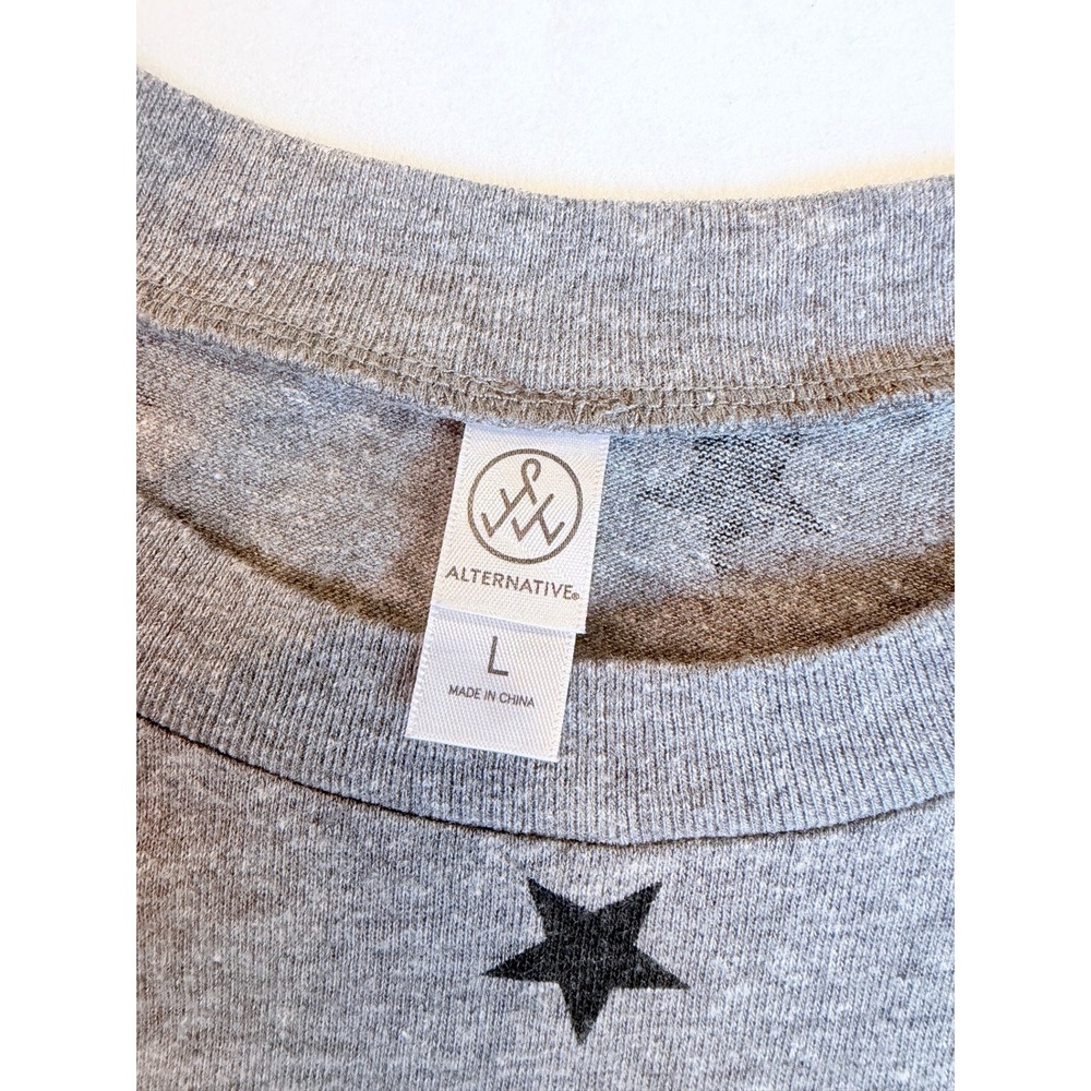Alternative Apparel Florida Gators Tee Women Large Gray Star Print Cropped Top - Picture 3 of 8
